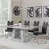 Milan Dining Set with Bianco Chairs - Grey, Marble