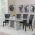 Milan Dining Set with Cadiz Chairs - Grey, Marble
