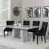Milan Dining Set with Knocker Back Chairs - Grey, Black