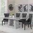Milan Dining Set with Mimi Chairs - Grey, Marble