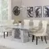 Milan Dining Set with Mimi Chairs - Grey, Marble