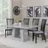 Milan Grey Marble Dining Set with Athena Chairs - Grey