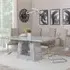 Milan Grey Marble Dining Set with Roma Chairs - Beige