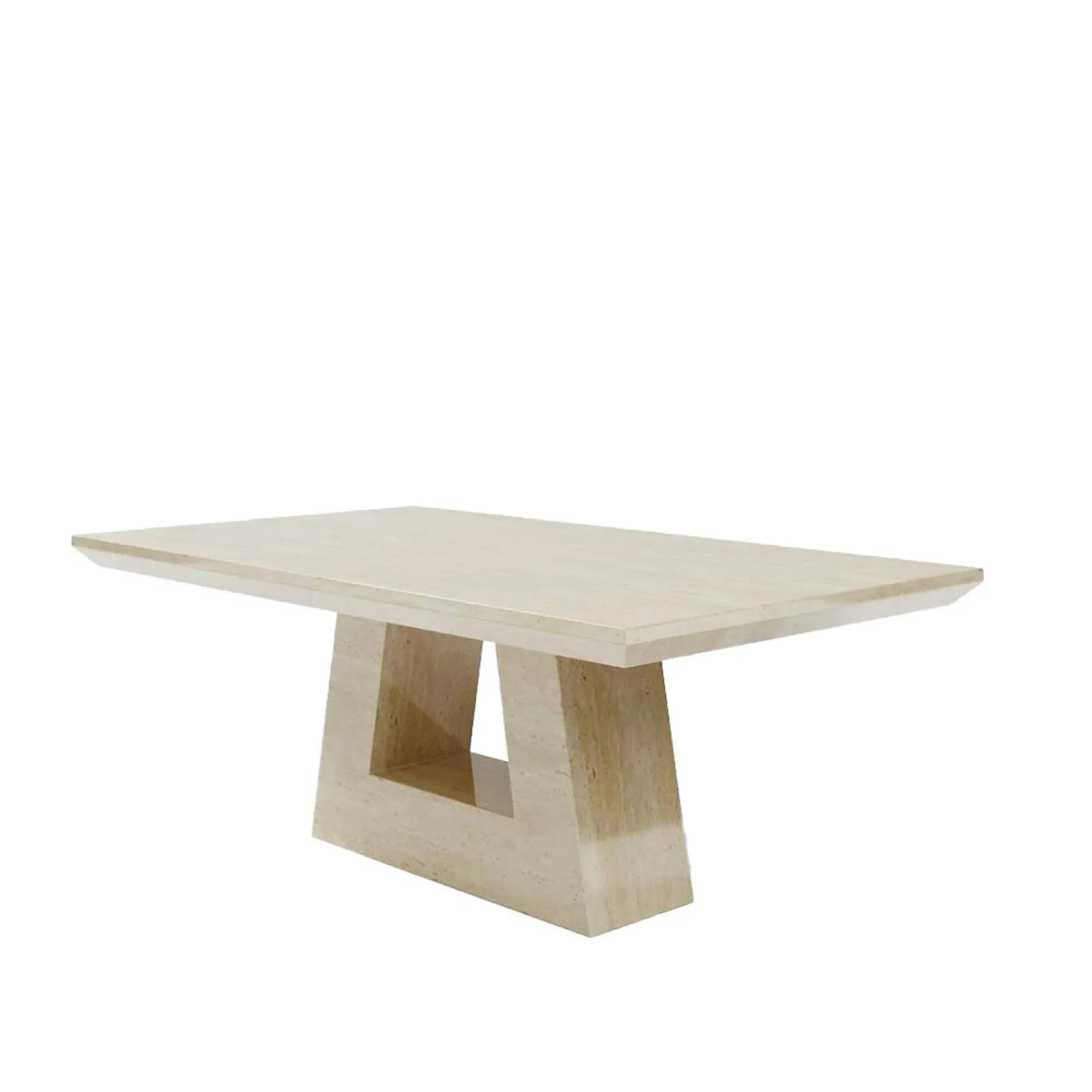 Milan Rectangular Coffee Table - Beige, Engineered Marble