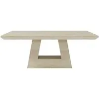 Milan Rectangular Coffee Table - Beige, Engineered Marble