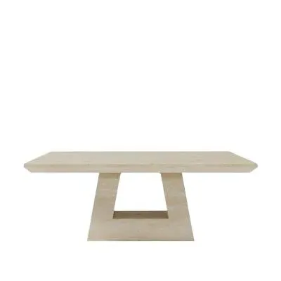 Milan Rectangular Coffee Table - Beige, Engineered Marble image