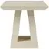 Milan Square Side Table - Beige, Engineered Marble