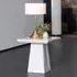 Milan Square Side Table - White, Engineered Marble