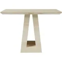 Milan Travertine Console Table - Beige, Engineered Marble