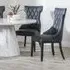 Mimi Large High Back Dining Chair - Black, Faux Leather