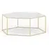 Ming Hexagon Coffee Table - Gold, Glass