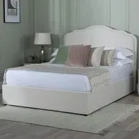 Monaco Ottoman Storage Bed - Beige, Fabric