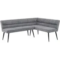 Monza Corner Dining Bench LHF - Grey, Fabric