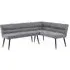 Monza Corner Dining Bench LHF - Grey, Fabric