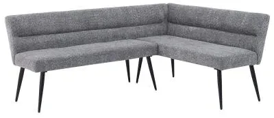 Monza Corner Dining Bench LHF - Grey, Fabric