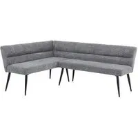Monza Corner Dining Bench RHF - Grey, Fabric
