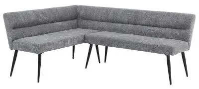 Monza Corner Dining Bench RHF - Grey, Fabric