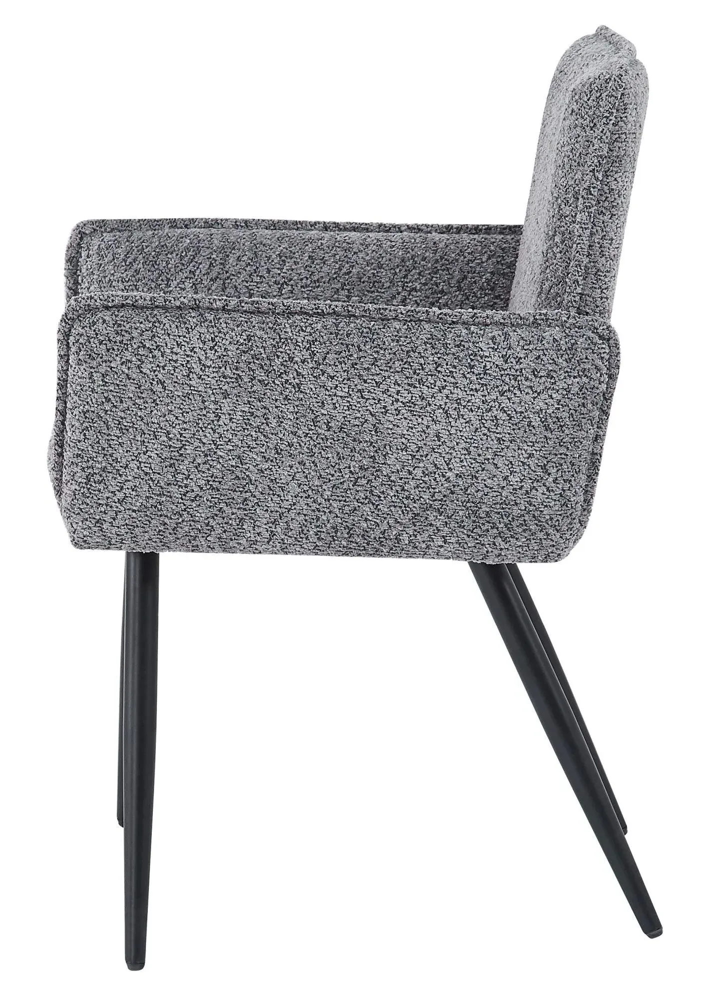 Monza Dining Armchair - Grey, Fabric