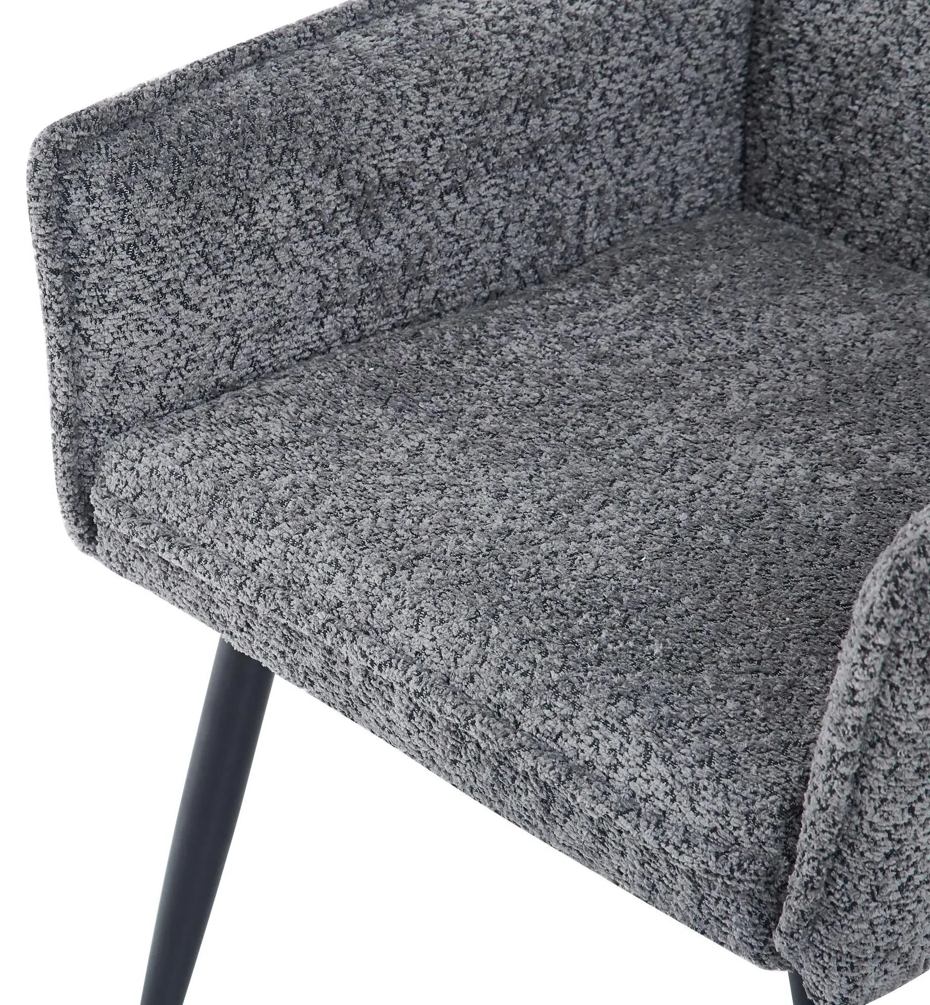 Monza Dining Armchair - Grey, Fabric
