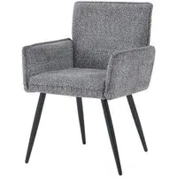 Monza Dining Armchair - Grey, Fabric