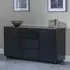 Morgan 2 Door Fluted Large Sideboard - Black, Ceramic