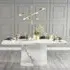 Naples 6-Seater Dining Table - White, Marble
