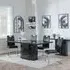 Naples Bianco Dining Set - Black, Marble