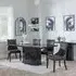 Naples Dining Set - Black, Marble