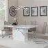 Naples Dining Set - White, Marble
