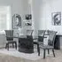 Naples Dining Set with Cadiz Chairs - Black, Marble