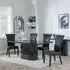 Naples Dining Set with Cadiz Chairs - Black, Marble