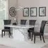 Naples Dining Set with Cadiz Chairs - White, Marble