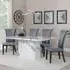 Naples Dining Set with Cadiz Chairs - White, Marble