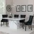 Naples Dining Set with Knocker Back Chairs - White, Marble