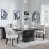 Naples Dining Set with Lion Knocker Chairs - Black, Champagne