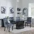 Naples Dining Set with Lion Knocker Chairs - Black, Grey