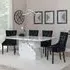 Naples Dining Set with Lion Knocker Chairs - White, Black