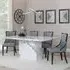 Naples Dining Set with Paris Chairs - White, Marble