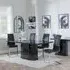 Naples Jamison Dining Set - Black, Marble