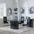 Naples Roma Dining Set - Black, Marble