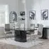 Naples Roma Dining Set - Black, Marble
