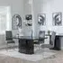 Naples Roma Dining Set - Black, Marble