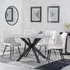Novara 4-Seater Round Dining Set - Grey, Ceramic