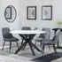 Novara 4-Seater Round Dining Set with Darwin Chairs - White