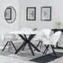 Novara 4-Seater Round Dining Set with Ion Swivel Chairs - White