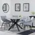 Novara 4-Seater Round Dining Set with Swivel Chairs - Grey