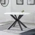 Novara 4-Seater Round Dining Table - White, Ceramic