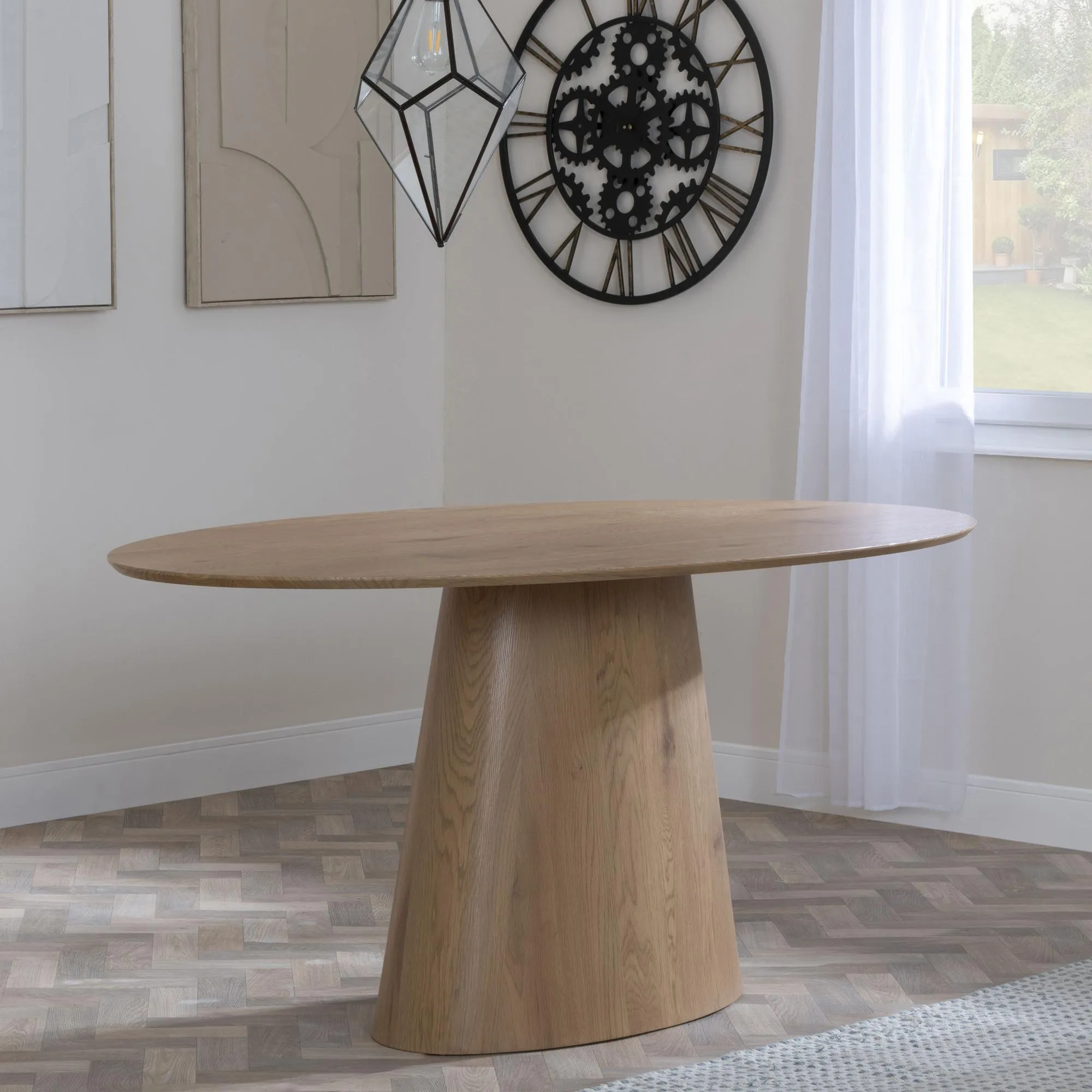 Palma 8-Seater Oval Dining Table - Oak