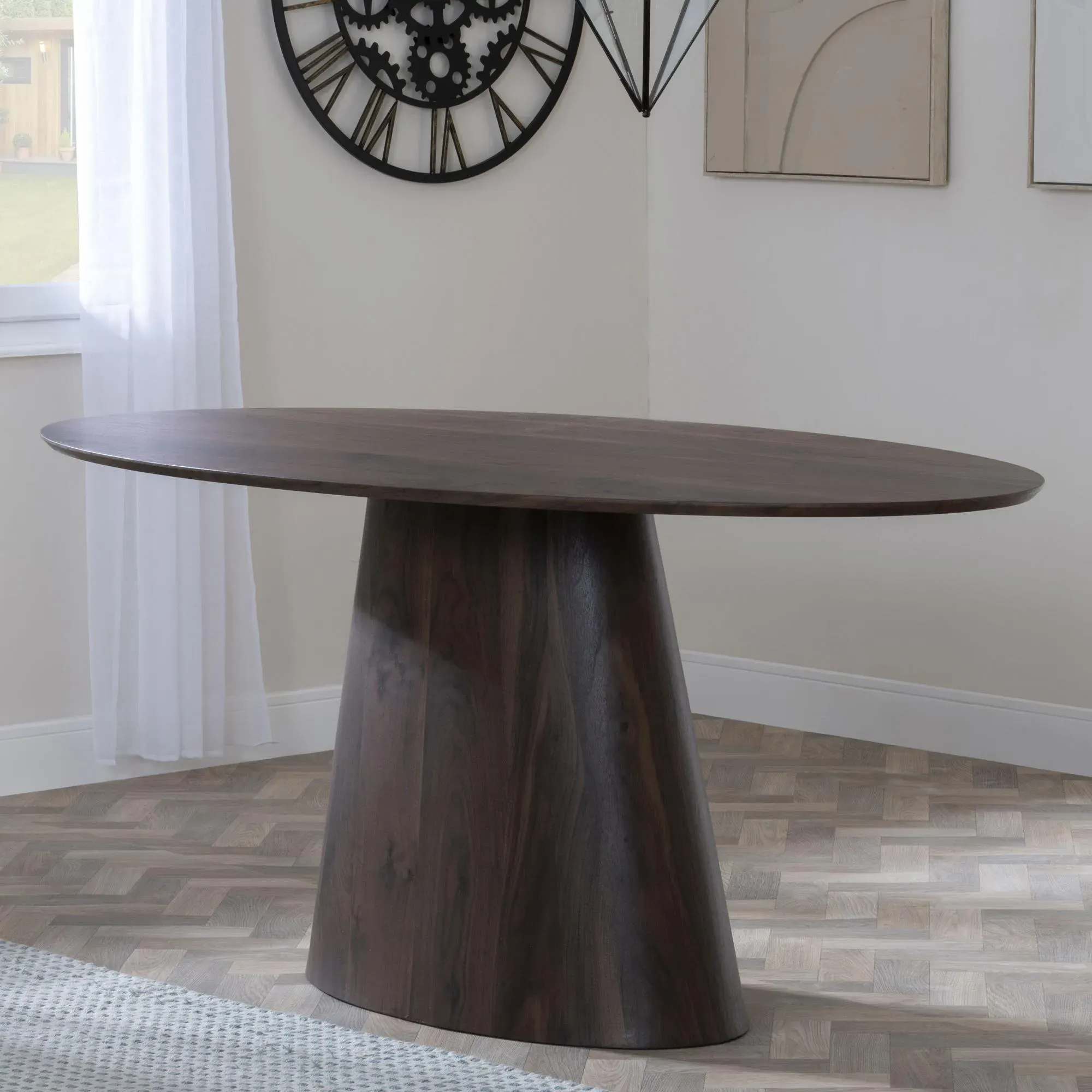 Palma 8-Seater Oval Dining Table - Walnut
