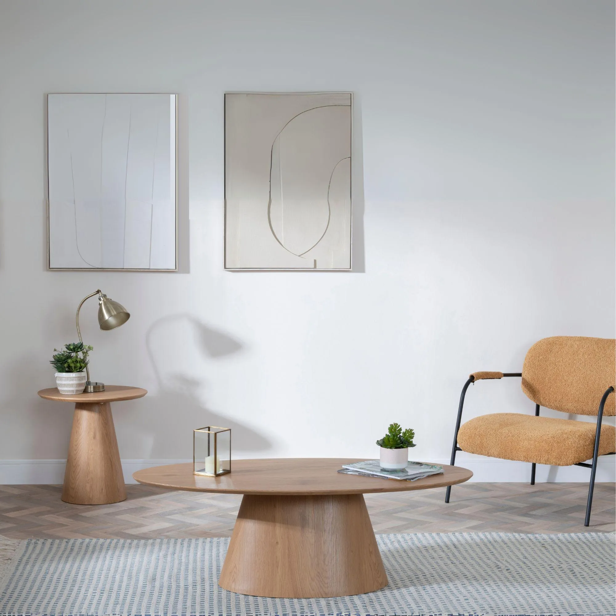 Palma Oval Coffee Table - Oak